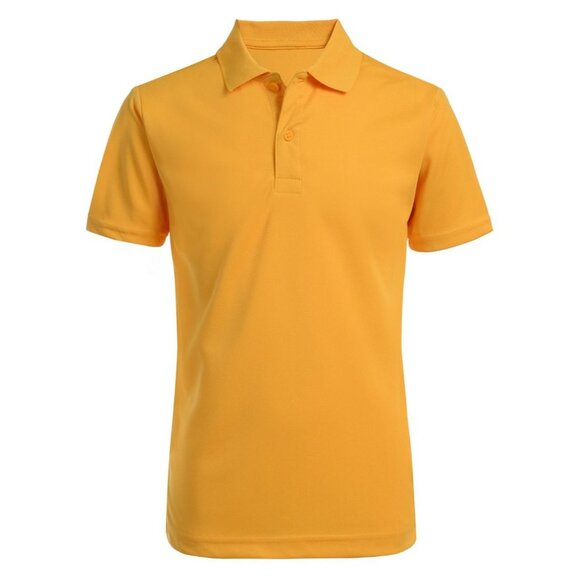 Nautica Boys Uniform Short Sleeve Performance Stretch Polo - Gold, NWT, Size L - Picture 1 of 3